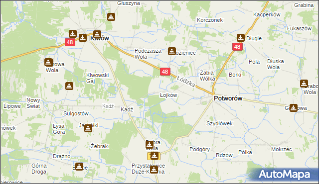 mapa Łojków, Łojków na mapie Targeo