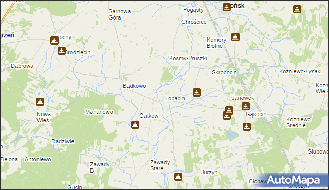 mapa Łopacin, Łopacin na mapie Targeo