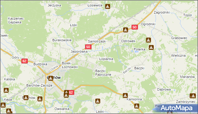 mapa Łopianka, Łopianka na mapie Targeo