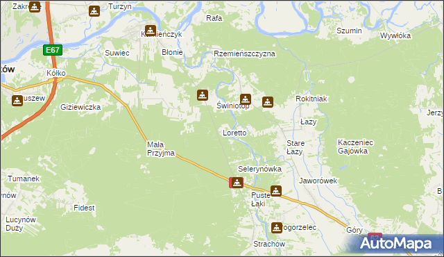 mapa Loretto, Loretto na mapie Targeo