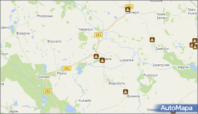 mapa Lubiana, Lubiana na mapie Targeo