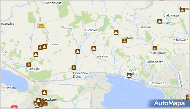 mapa Lubiatów gmina Otmuchów, Lubiatów gmina Otmuchów na mapie Targeo