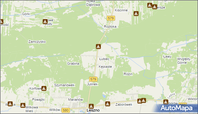 mapa Łubiec, Łubiec na mapie Targeo