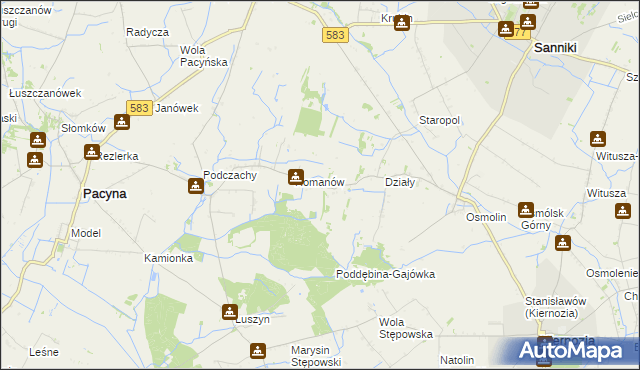 mapa Lubików, Lubików na mapie Targeo