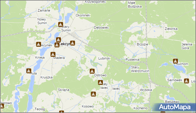 mapa Lubińsk, Lubińsk na mapie Targeo