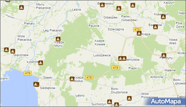 mapa Lubiszewice, Lubiszewice na mapie Targeo