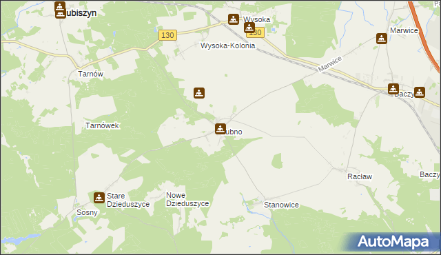 mapa Lubno gmina Lubiszyn, Lubno gmina Lubiszyn na mapie Targeo