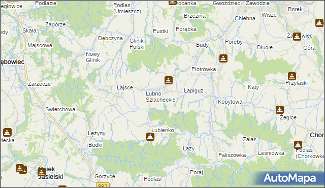 mapa Łubno-Opace, Łubno-Opace na mapie Targeo