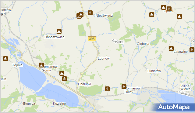 mapa Lubnów gmina Ziębice, Lubnów gmina Ziębice na mapie Targeo