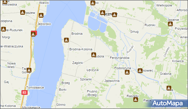 mapa Lubola, Lubola na mapie Targeo