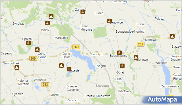 mapa Lubotyń gmina Babiak, Lubotyń gmina Babiak na mapie Targeo