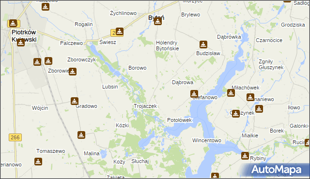 mapa Ludwikowo gmina Bytoń, Ludwikowo gmina Bytoń na mapie Targeo