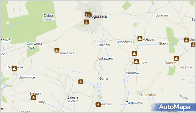 mapa Łukaszew, Łukaszew na mapie Targeo