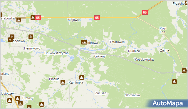 mapa Łukiany, Łukiany na mapie Targeo