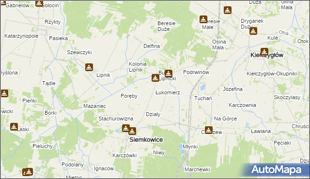 mapa Łukomierz, Łukomierz na mapie Targeo