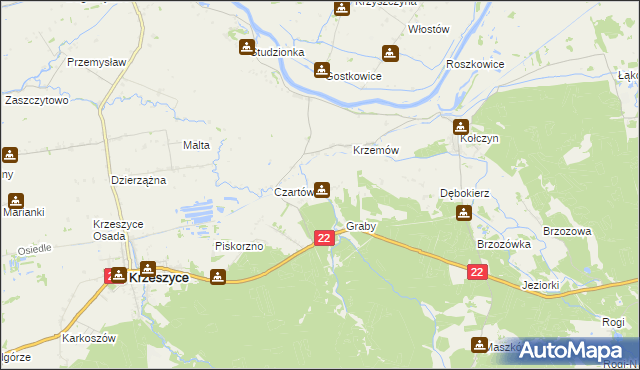 mapa Łukomin, Łukomin na mapie Targeo