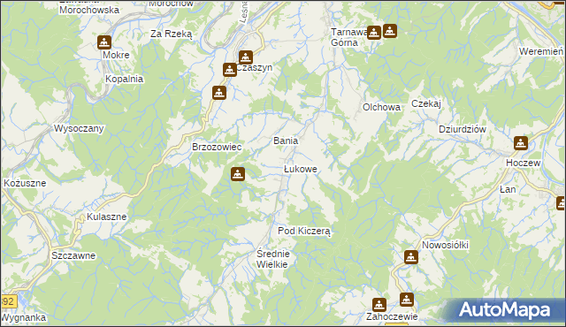 mapa Łukowe, Łukowe na mapie Targeo