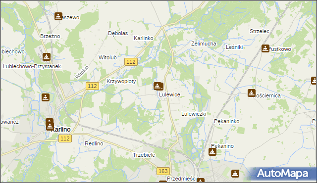 mapa Lulewice, Lulewice na mapie Targeo