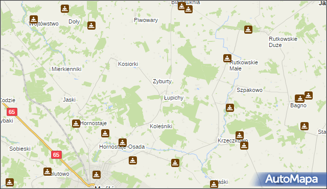 mapa Łupichy, Łupichy na mapie Targeo