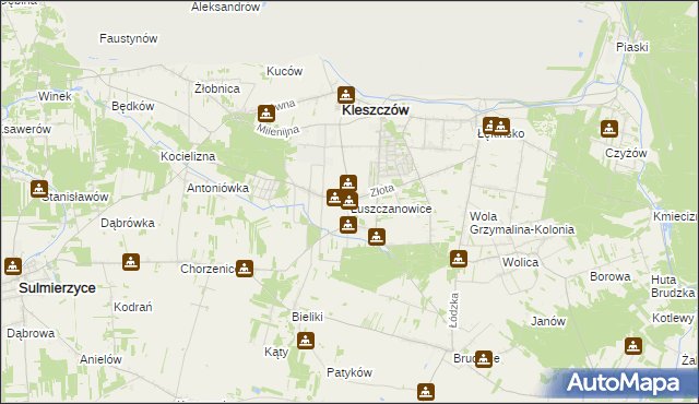 mapa Łuszczanowice, Łuszczanowice na mapie Targeo