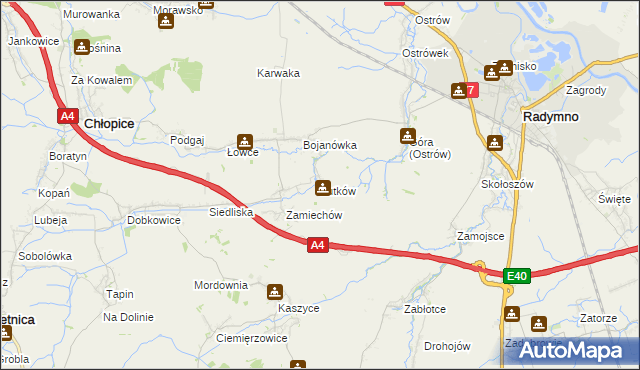 mapa Lutków, Lutków na mapie Targeo