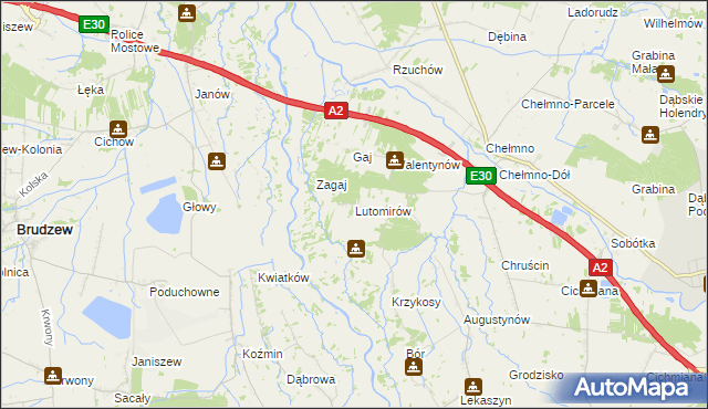 mapa Lutomirów, Lutomirów na mapie Targeo