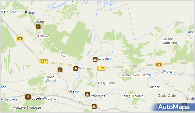 mapa Lutostań, Lutostań na mapie Targeo