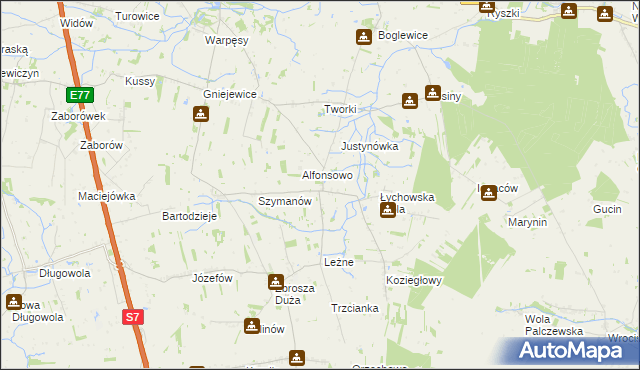 mapa Łychów, Łychów na mapie Targeo