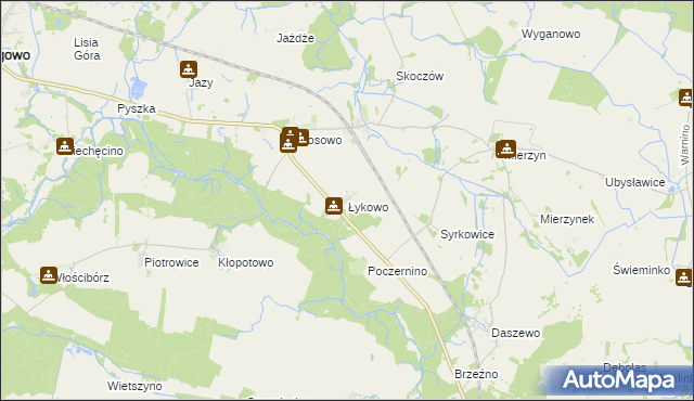 mapa Łykowo, Łykowo na mapie Targeo