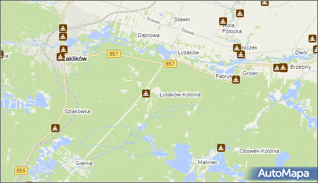 mapa Łysaków-Kolonia, Łysaków-Kolonia na mapie Targeo