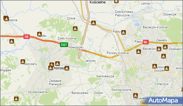 mapa Łyski, Łyski na mapie Targeo
