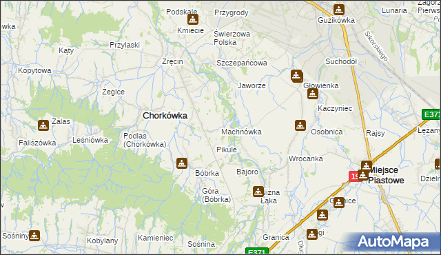 mapa Machnówka, Machnówka na mapie Targeo