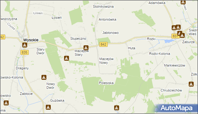 mapa Maciejów Nowy, Maciejów Nowy na mapie Targeo