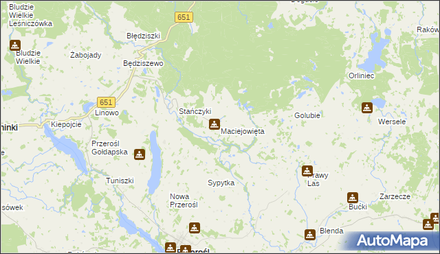 mapa Maciejowięta, Maciejowięta na mapie Targeo