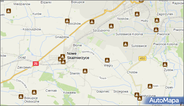 mapa Mączniki gmina Nowe Skalmierzyce, Mączniki gmina Nowe Skalmierzyce na mapie Targeo