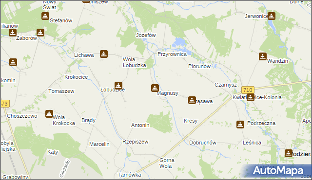 mapa Magnusy, Magnusy na mapie Targeo