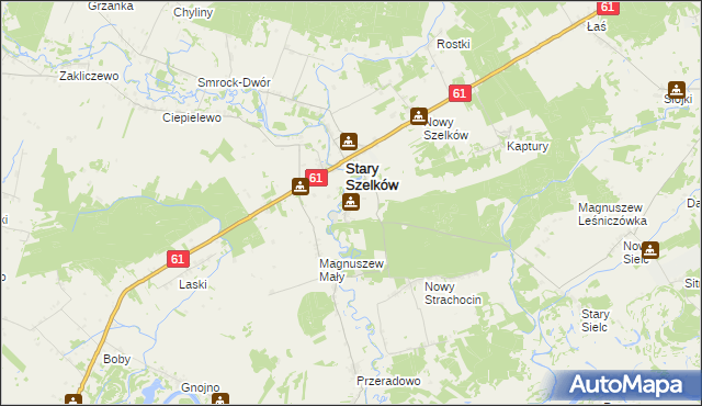 mapa Magnuszew Duży, Magnuszew Duży na mapie Targeo