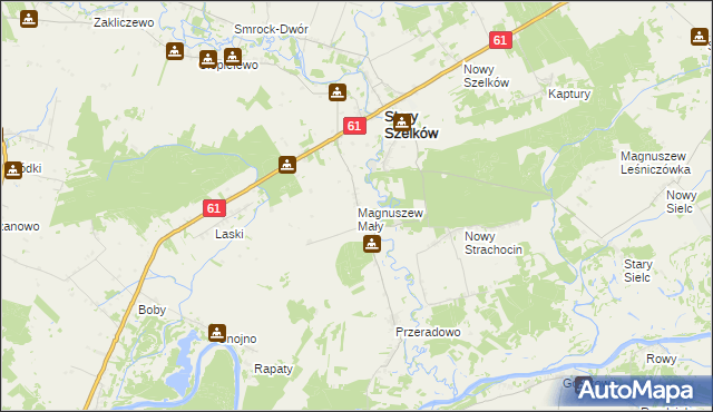 mapa Magnuszew Mały, Magnuszew Mały na mapie Targeo