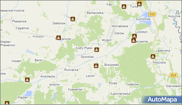 mapa Majdan Skordiowski, Majdan Skordiowski na mapie Targeo