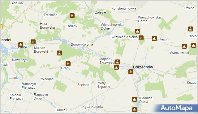 mapa Majdan Skrzyniecki, Majdan Skrzyniecki na mapie Targeo
