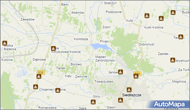 mapa Majdan Zahorodyński, Majdan Zahorodyński na mapie Targeo