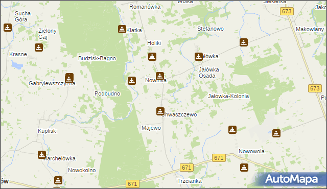 mapa Majewo Kościelne, Majewo Kościelne na mapie Targeo