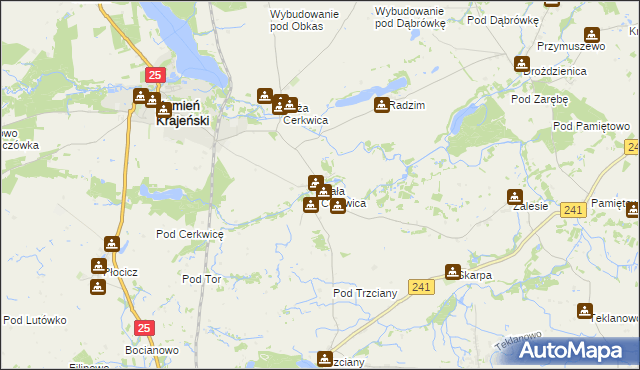 mapa Mała Cerkwica, Mała Cerkwica na mapie Targeo