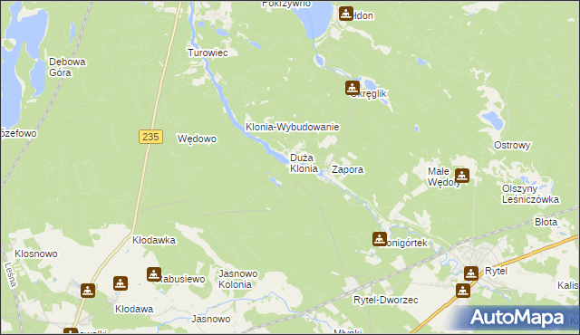 mapa Mała Klonia gmina Czersk, Mała Klonia gmina Czersk na mapie Targeo