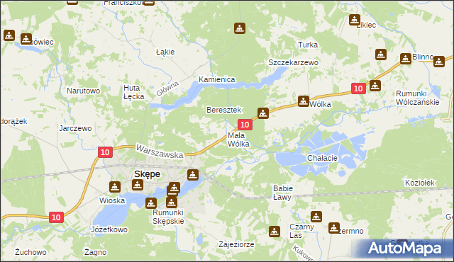 mapa Mała Wólka gmina Skępe, Mała Wólka gmina Skępe na mapie Targeo