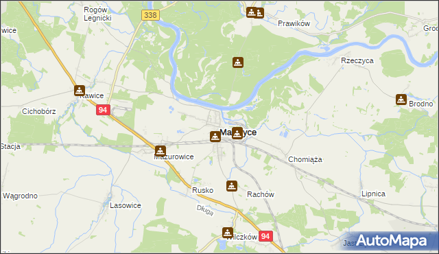 mapa Malczyce powiat średzki, Malczyce powiat średzki na mapie Targeo