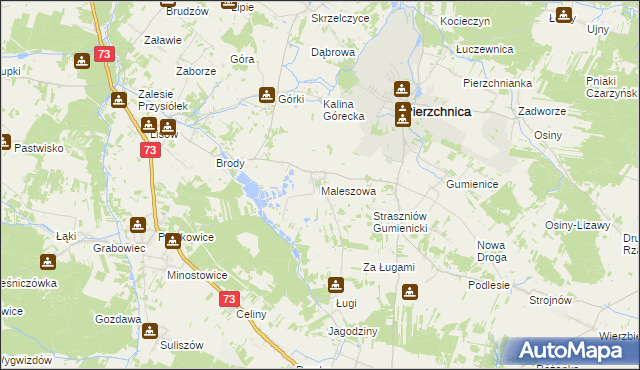 mapa Maleszowa, Maleszowa na mapie Targeo