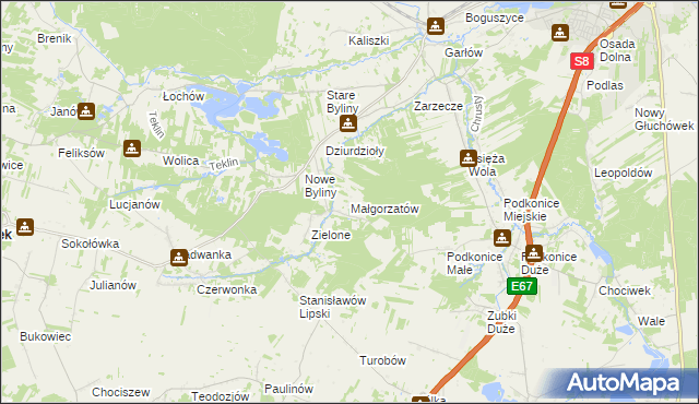 mapa Małgorzatów, Małgorzatów na mapie Targeo