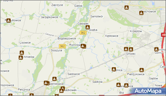 mapa Małkowice gmina Kąty Wrocławskie, Małkowice gmina Kąty Wrocławskie na mapie Targeo