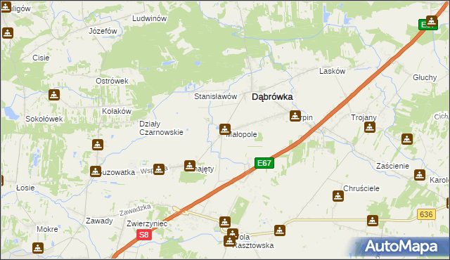 mapa Małopole, Małopole na mapie Targeo